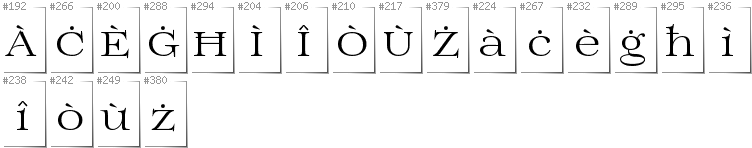 Maltesisch - Zusätzliche Zeichen in der Schrift Prida01