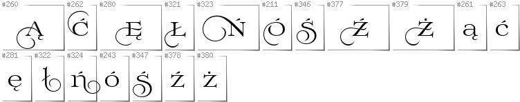 Polnisch - Zusätzliche Zeichen in der Schrift Prida02Calt