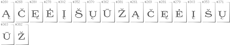 Litauisch - Zusätzliche Zeichen in der Schrift Prida36