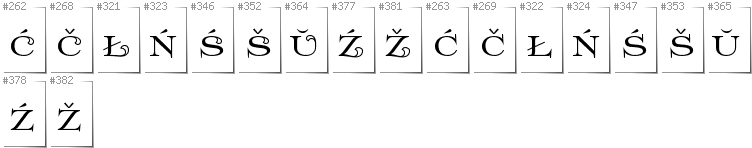 Weißrussisch Lacinka - Zusätzliche Zeichen in der Schrift Prida61