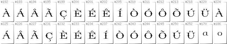 Portugiesisch - Zusätzliche Zeichen in der Schrift Prida65