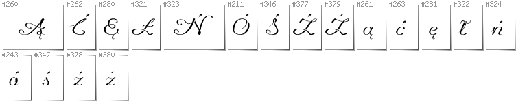 Polish - Additional glyphs in font Promocyja