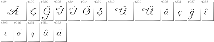 Turecki - Dodatkowe glify w foncie Promocyja