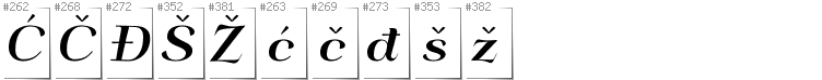 Bosnian - Additional glyphs in font QumpellkaNo12