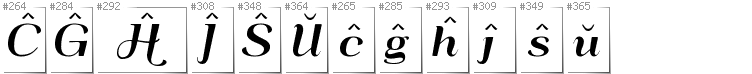 Esperanto - Additional glyphs in font QumpellkaNo12