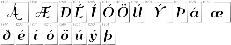 Isländisch - Zusätzliche Zeichen in der Schrift QumpellkaNo12