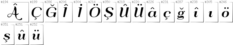 Türkisch - Zusätzliche Zeichen in der Schrift QumpellkaNo12