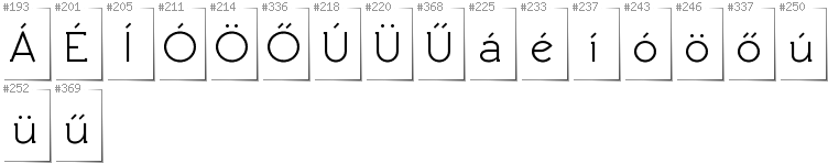 Ungarisch - Zusätzliche Zeichen in der Schrift Rawengulk