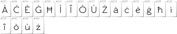 Maltesisch - Zusätzliche Zeichen in der Schrift Rawengulk