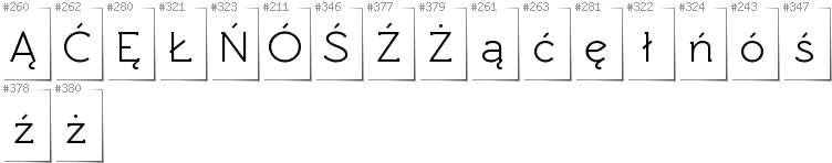 Polish - Additional glyphs in font Rawengulk