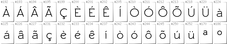 Portugiesisch - Zusätzliche Zeichen in der Schrift Rawengulk