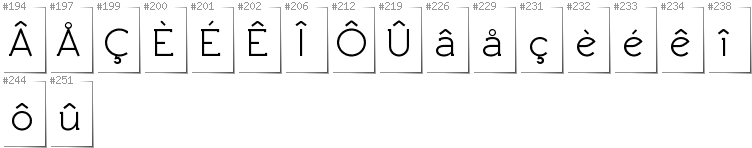 Walloon - Additional glyphs in font Rawengulk