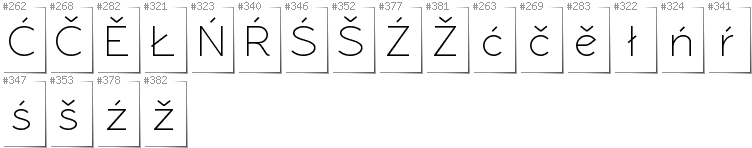 Niedersorbisch - Zusätzliche Zeichen in der Schrift RawengulkSans