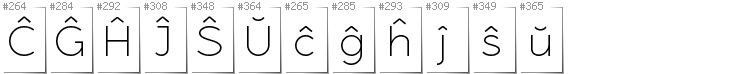 Esperanto - Additional glyphs in font RawengulkSans