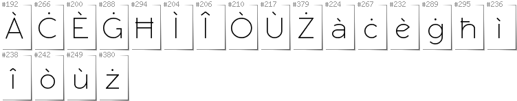 Maltesisch - Zusätzliche Zeichen in der Schrift RawengulkSans