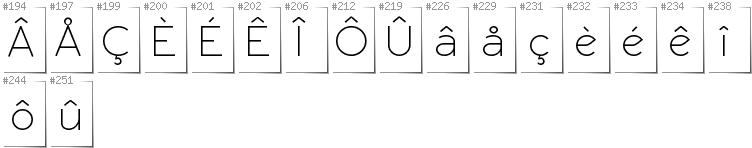 Walloon - Additional glyphs in font RawengulkSans
