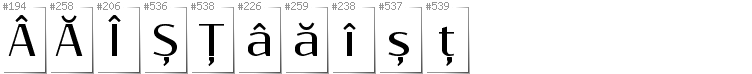 Romanian - Additional glyphs in font Resagnicto