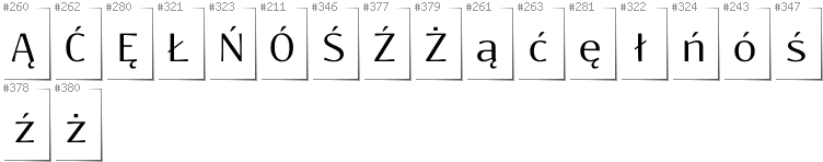 Polnisch - Zusätzliche Zeichen in der Schrift Resagokr