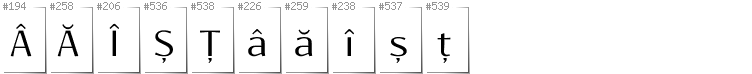 Romanian - Additional glyphs in font Resagokr