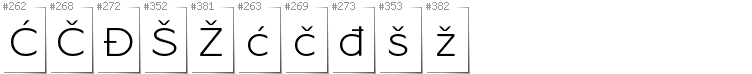 Bosnian - Additional glyphs in font Resamitz