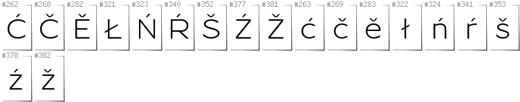 Upper Sorbian - Additional glyphs in font Resamitz