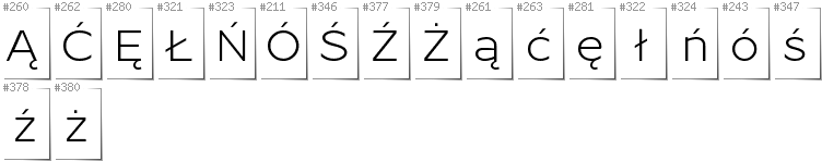 Polish - Additional glyphs in font Resamitz