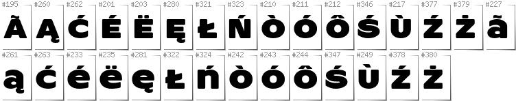 Kaschubisch - Zusätzliche Zeichen in der Schrift ResotYg