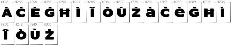 Maltesisch - Zusätzliche Zeichen in der Schrift ResotYg