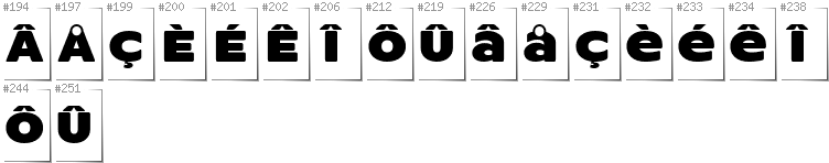 Walloon - Additional glyphs in font ResotYg