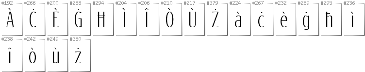 Maltesisch - Zusätzliche Zeichen in der Schrift Reswysokr