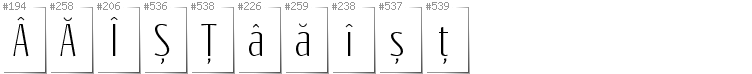 Romanian - Additional glyphs in font Reswysokr