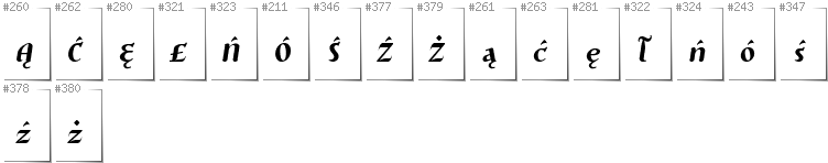 Polish - Additional glyphs in font Risaltyp