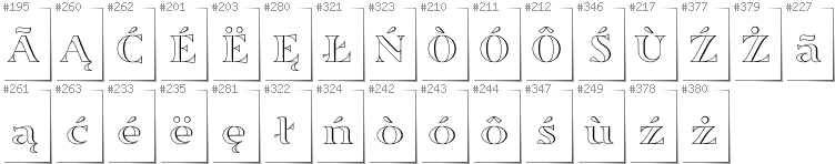 Kaschubisch - Zusätzliche Zeichen in der Schrift Sortefax