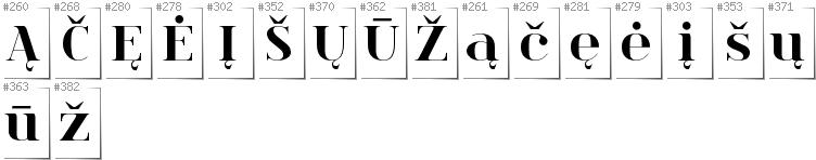 Litauisch - Zusätzliche Zeichen in der Schrift Spinwerad