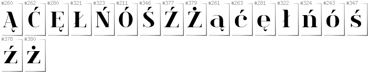 Polnisch - Zusätzliche Zeichen in der Schrift Spinwerad