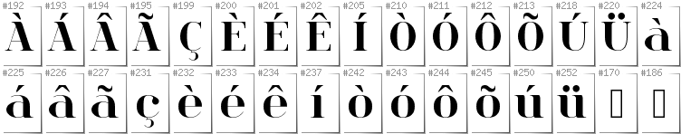 Portugiesisch - Zusätzliche Zeichen in der Schrift Spinwerad