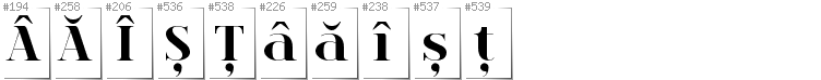 Romanian - Additional glyphs in font Spinwerad