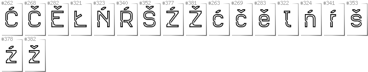 Upper Sorbian - Additional glyphs in font Sportrop