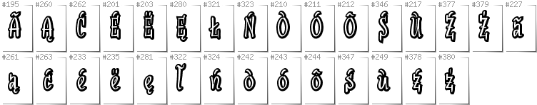 Kashubian - Additional glyphs in font SudegnakNo2