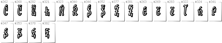 Lower Sorbian - Additional glyphs in font SudegnakNo2