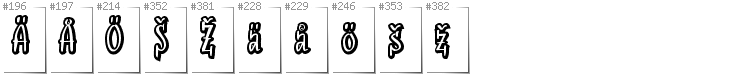 Finnish - Additional glyphs in font SudegnakNo2
