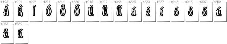 Hungarian - Additional glyphs in font SudegnakNo2