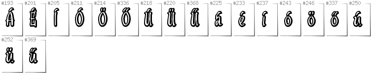 Ungarisch - Zusätzliche Zeichen in der Schrift SudegnakNo2