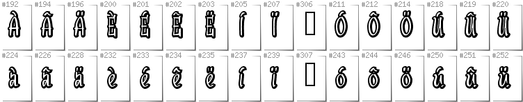 Dutch - Additional glyphs in font SudegnakNo2