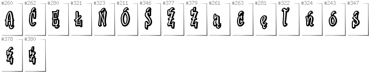 Polish - Additional glyphs in font SudegnakNo2