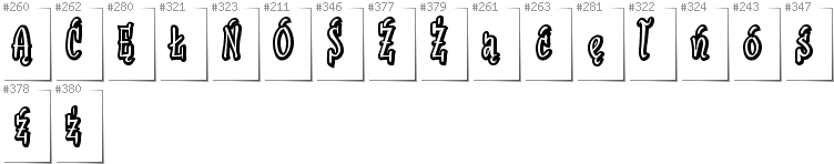 Polski - Dodatkowe glify w foncie SudegnakNo2