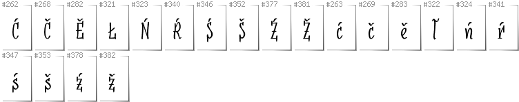 Niedersorbisch - Zusätzliche Zeichen in der Schrift SudegnakNo3