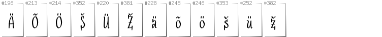Estoński - Dodatkowe glify w foncie SudegnakNo3