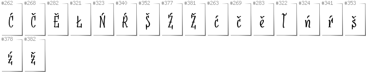 Obersorbisch - Zusätzliche Zeichen in der Schrift SudegnakNo3