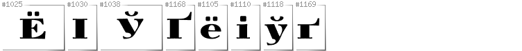 Belarusan Cyrillic - Additional glyphs in font Yokawerad